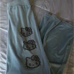 hello kitty flare wide leg pants